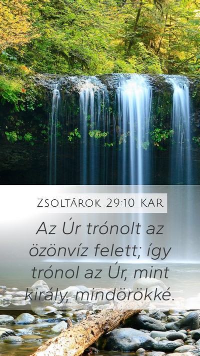 Zsoltárok 29:10 KAR Bible Verse Image