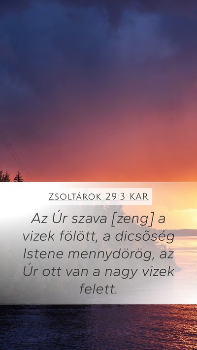 Zsoltárok 29:3 KAR Bible Verse Image
