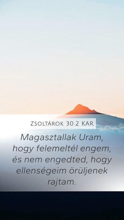 Zsoltárok 30:2 KAR Bible Verse Image