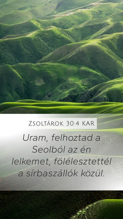 Zsoltárok 30:4 KAR Mobile Phone Wallpaper - Uram, felhoztad a Seolból az én lelkemet, - Mobile Bible Verse Wallpaper