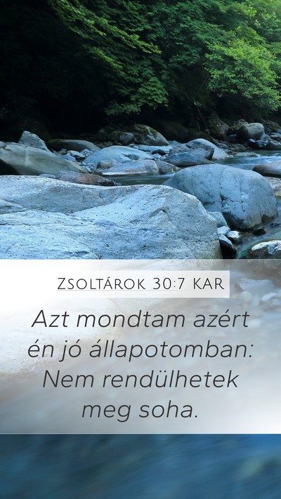 Zsoltárok 30:7 KAR Bible Verse Image