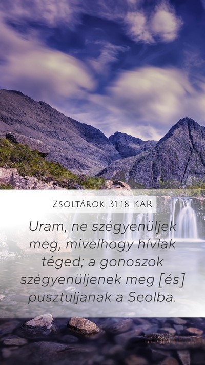 Zsoltárok 31:18 KAR Bible Verse Image