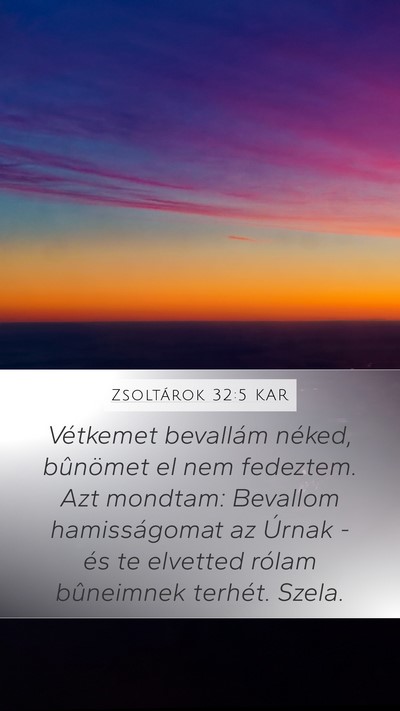 Zsoltárok 32:5 KAR Bible Verse Image