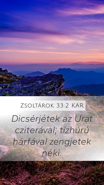 Zsoltárok 33:2 KAR Bible Verse Image
