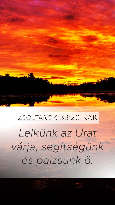 Zsoltárok 33:20 KAR Bible Verse Image