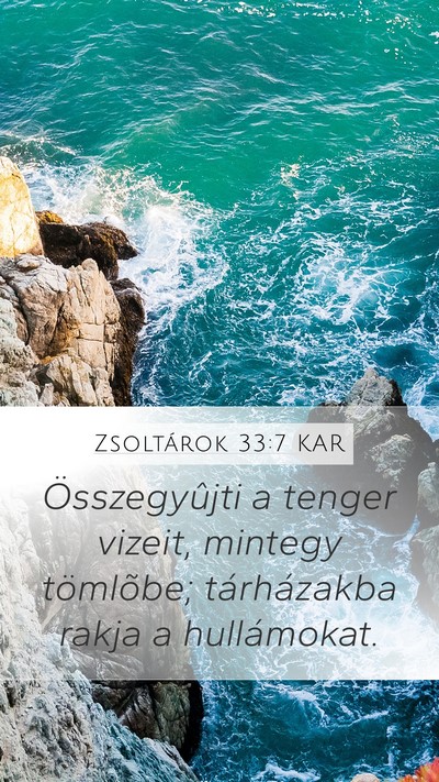 Zsoltárok 33:7 KAR Bible Verse Image
