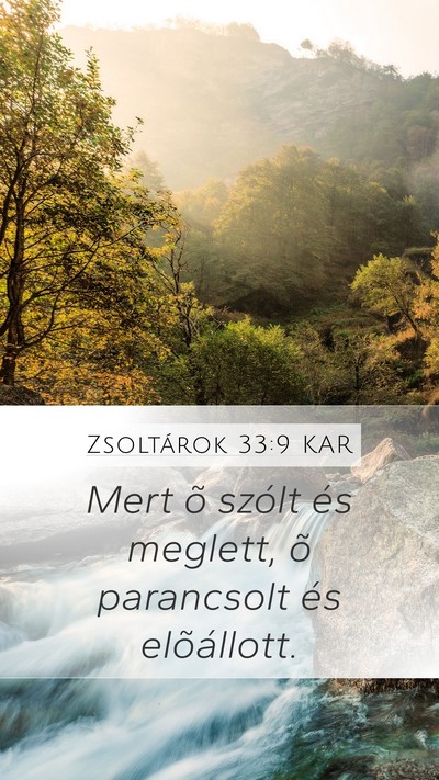 Zsoltárok 33:9 KAR Bible Verse Image
