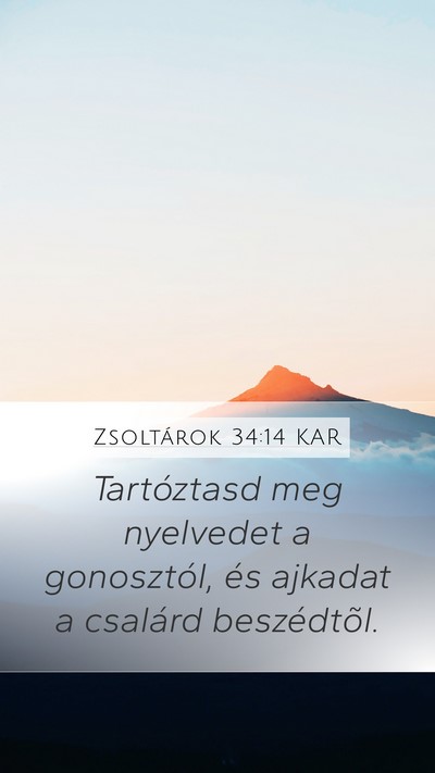 Zsoltárok 34:14 KAR Bible Verse Image