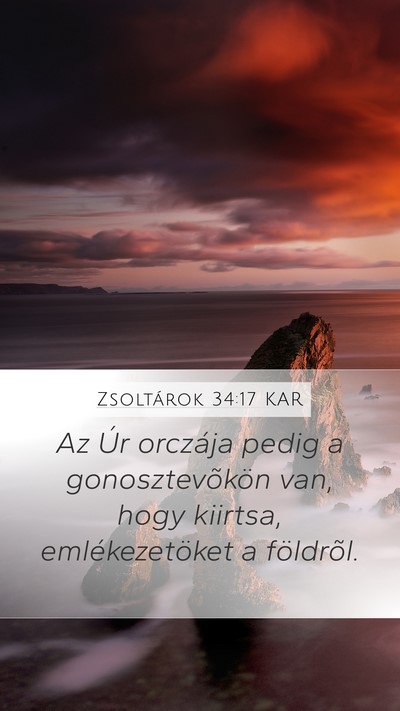 Zsoltárok 34:17 KAR Bible Verse Image