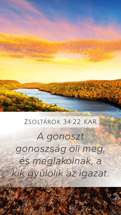 Zsoltárok 34:22 KAR Bible Verse Image