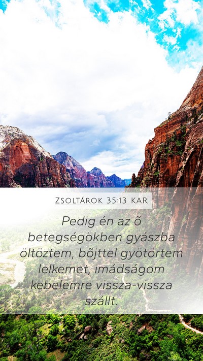 Zsoltárok 35:13 KAR Bible Verse Image