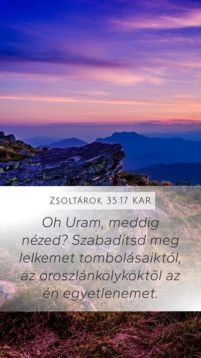 Zsoltárok 35:17 KAR Bible Verse Image