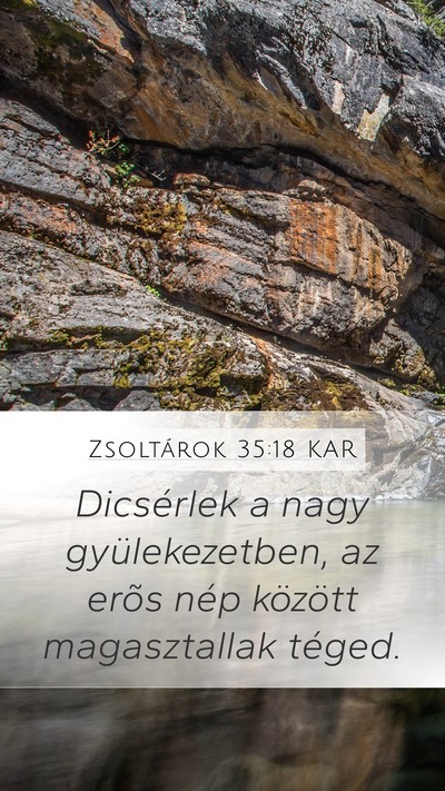 Zsoltárok 35:18 KAR Bible Verse Image