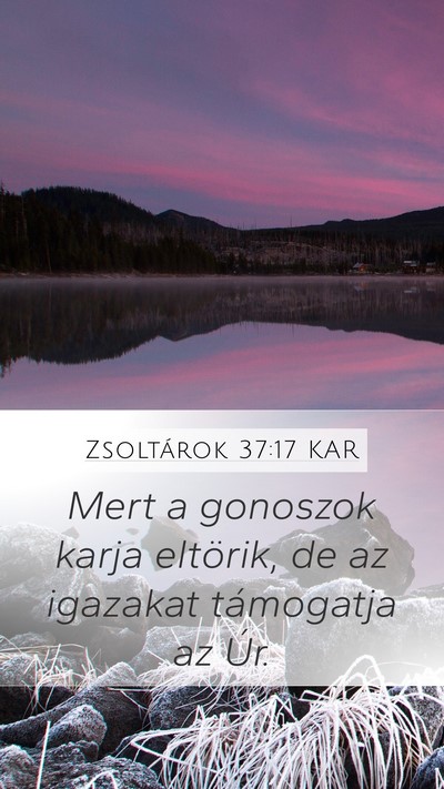 Zsoltárok 37:17 KAR Bible Verse Image