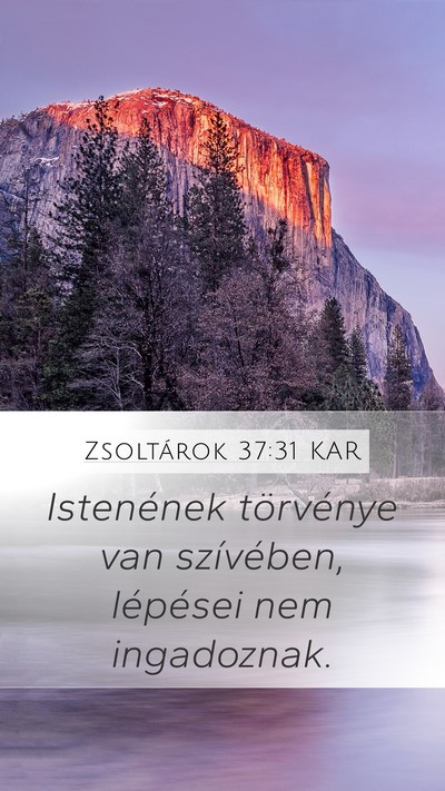 Zsoltárok 37:31 KAR Bible Verse Image