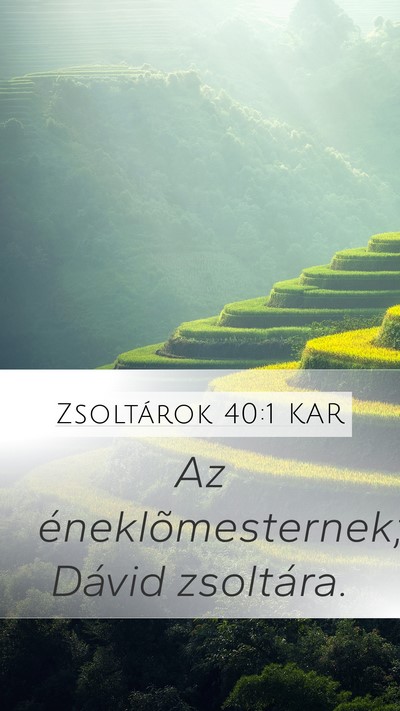 Zsoltárok 40:1 KAR Bible Verse Image