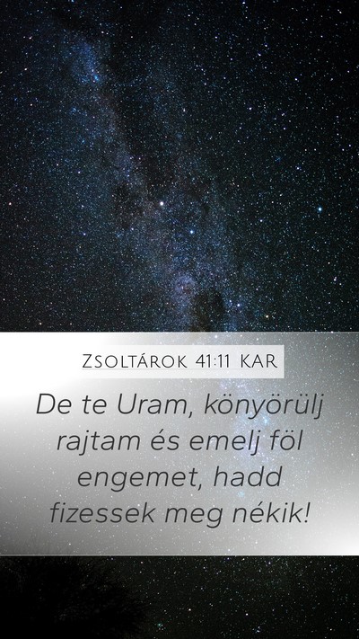 Zsoltárok 41:11 KAR Bible Verse Image