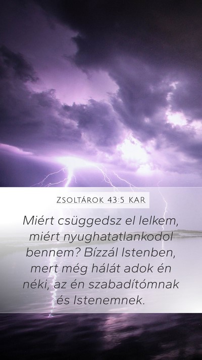 Zsoltárok 43:5 KAR Bible Verse Image