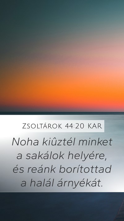 Zsoltárok 44:20 KAR Bible Verse Image