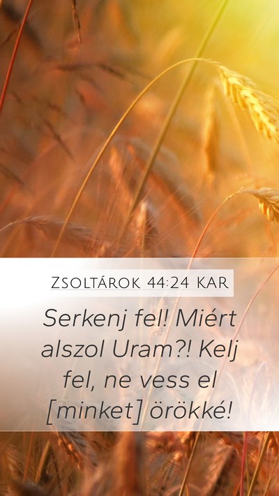 Zsoltárok 44:24 KAR Bible Verse Image