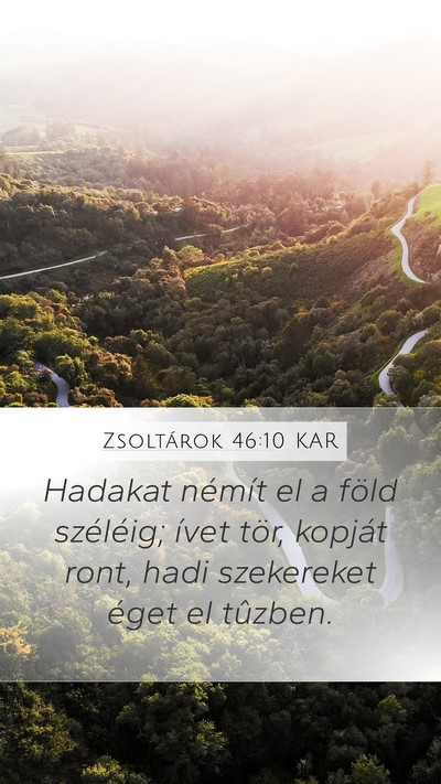 Zsoltárok 46:10 KAR Bible Verse Image