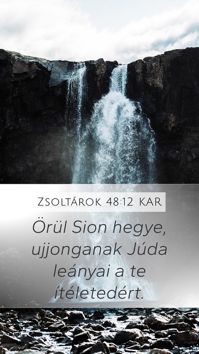 Zsoltárok 48:12 KAR Bible Verse Image