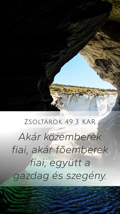 Zsoltárok 49:3 KAR Bible Verse Image