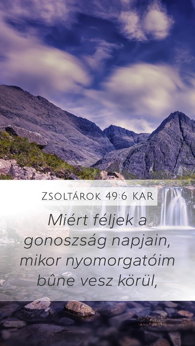 Zsoltárok 49:6 KAR Bible Verse Image