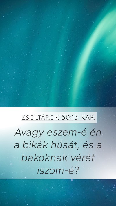 Zsoltárok 50:13 KAR Bible Verse Image