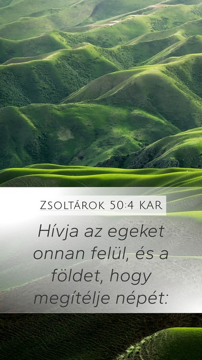 Zsoltárok 50:4 KAR Bible Verse Image