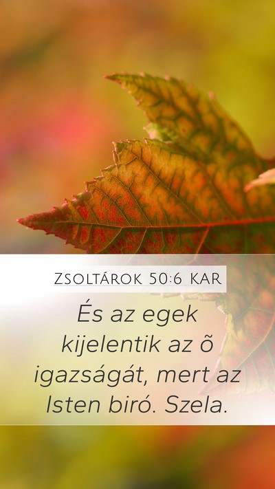 Zsoltárok 50:6 KAR Bible Verse Image