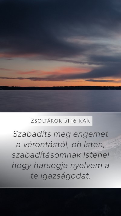 Zsoltárok 51:16 KAR Bible Verse Image