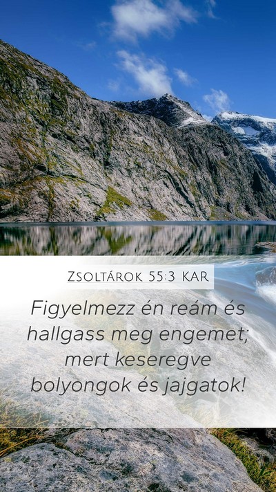 Zsoltárok 55:3 KAR Bible Verse Image