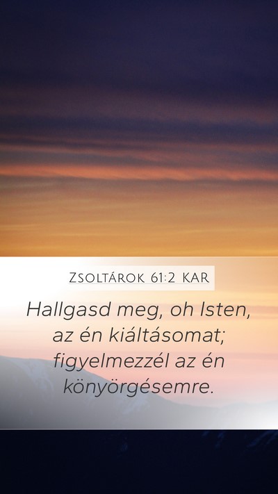 Zsoltárok 61:2 KAR Bible Verse Image