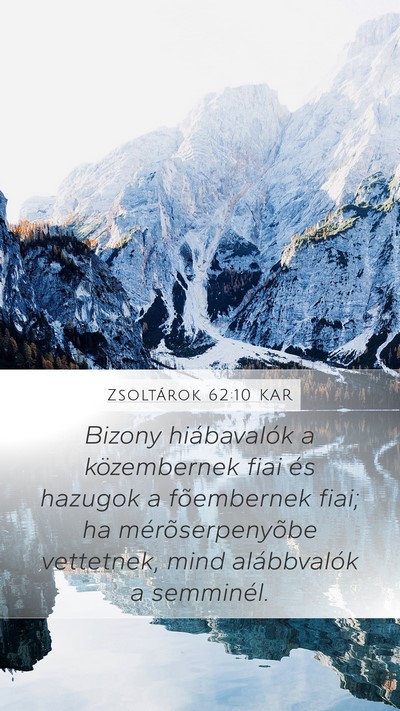 Zsoltárok 62:10 KAR Bible Verse Image