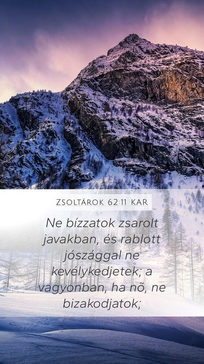 Zsoltárok 62:11 KAR Bible Verse Image