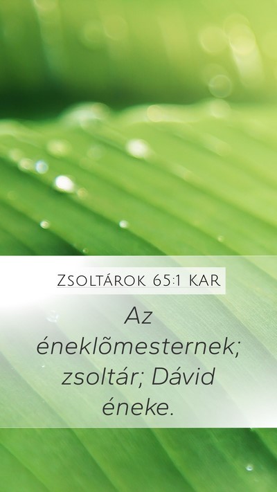 Zsoltárok 65:1 KAR Mobile Phone Wallpaper - Az éneklõmesternek; zsoltár; Dávid - Mobile Bible Verse Wallpaper