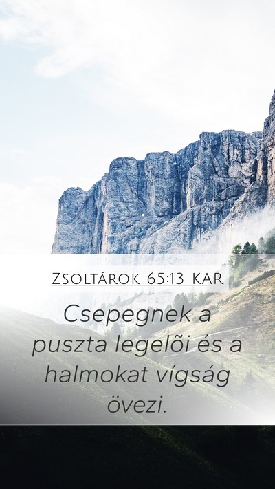 Zsoltárok 65:13 KAR Bible Verse Image
