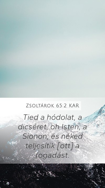 Zsoltárok 65:2 KAR Bible Verse Image