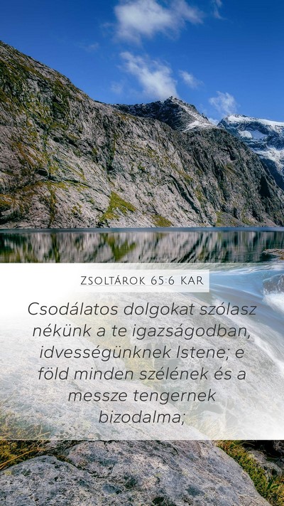 Zsoltárok 65:6 KAR Bible Verse Image