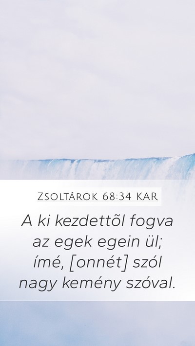 Zsoltárok 68:34 KAR Bible Verse Image