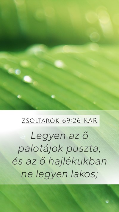 Zsoltárok 69:26 KAR Bible Verse Image