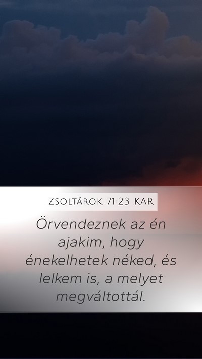 Zsoltárok 71:23 KAR Bible Verse Image