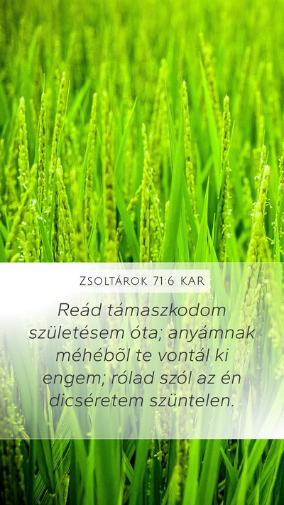 Zsoltárok 71:6 KAR Bible Verse Image