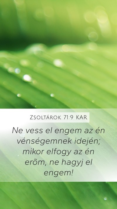 Zsoltárok 71:9 KAR Mobile Phone Wallpaper - Ne vess el engem az én vénségemnek idején; - Mobile Bible Verse Wallpaper