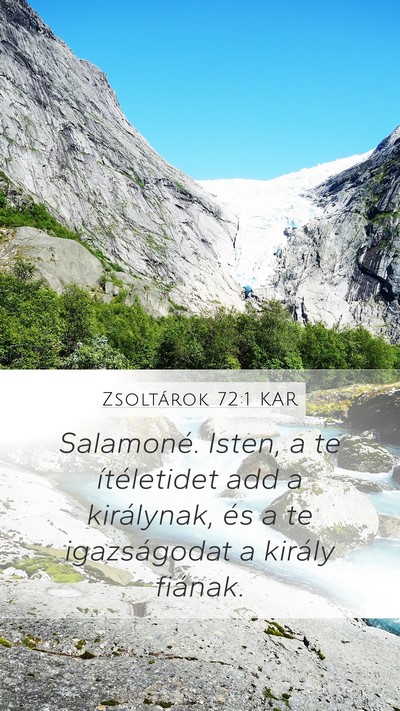 Zsoltárok 72:1 KAR Bible Verse Image