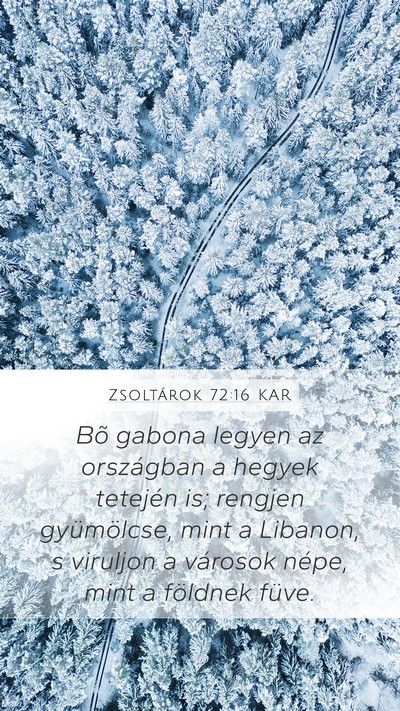 Zsoltárok 72:16 KAR Mobile Phone Wallpaper - Bõ gabona legyen az országban a hegyek tetején - Mobile Bible Verse Wallpaper