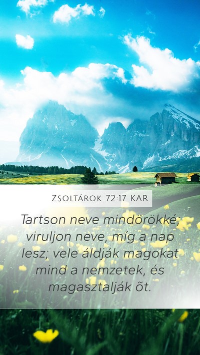 Zsoltárok 72:17 KAR Bible Verse Image
