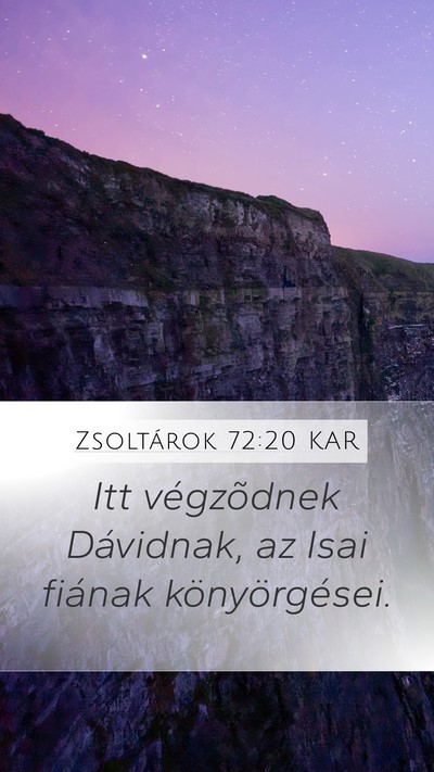 Zsoltárok 72:20 KAR Bible Verse Image
