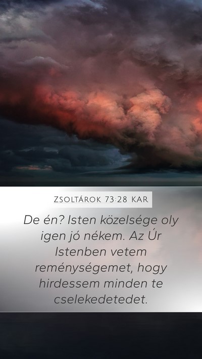 Zsoltárok 73:28 KAR Bible Verse Image
